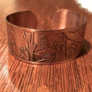 Solid Copper New Mexico bangle